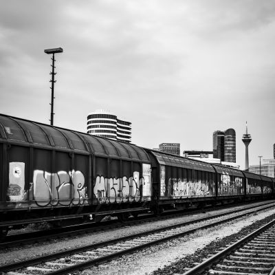 Freight Trains, Düsseldorf - Black & White